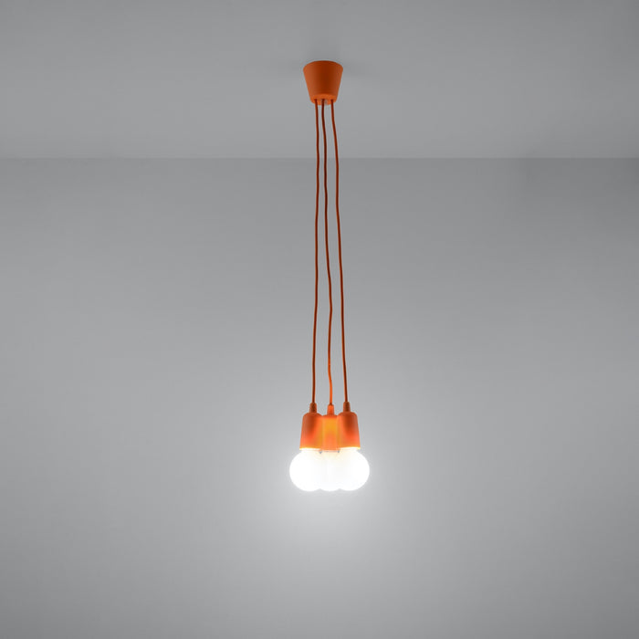 SOLLUX SL.0585 DIEGO 3 Orange Pendant Lamp