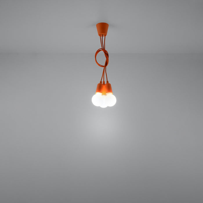SOLLUX SL.0585 DIEGO 3 Orange Pendant Lamp