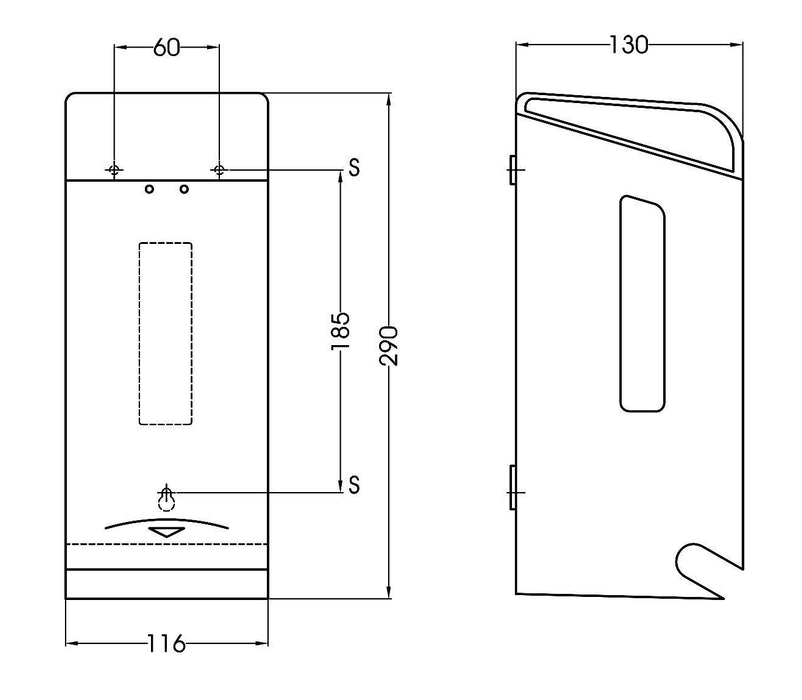 MEDICLINICS PR0784CS Dispensador Papel 2 Rollos Inox Satinado