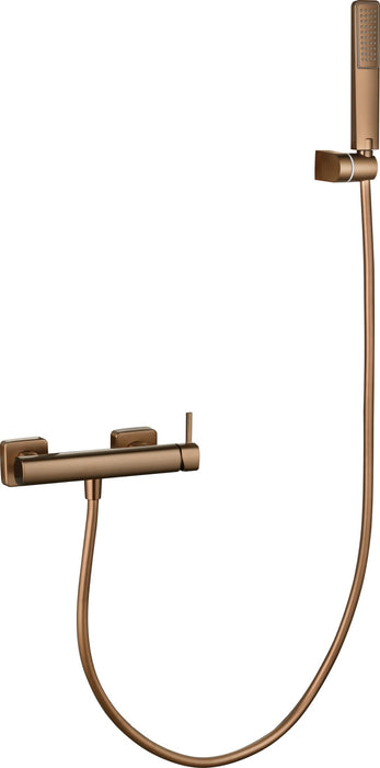 IMEX BDT064-5ORC TOSCANA-AREZZO Monomando Kit Ducha Oro Rosa Cepillado
