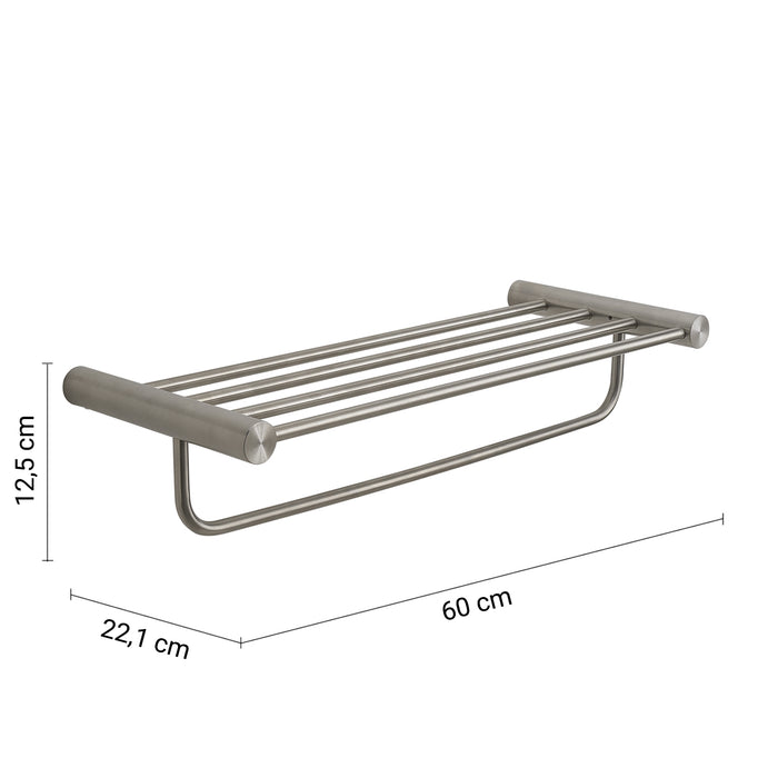 GEDY AN353800000 ANDE Estante doble para toallas cepillado