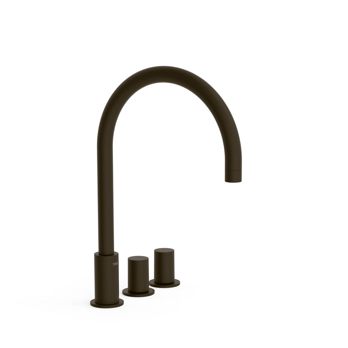 TRES 06110501KMB STUDY Two-Handle Countertop Faucet for Sink Black Bronze