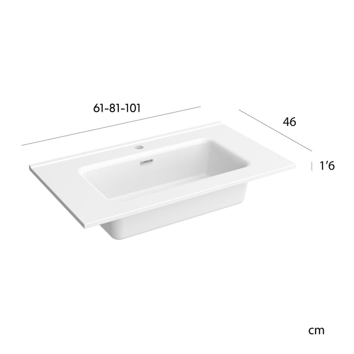 SALGAR MORAI Mueble de Baño con Lavabo Color Roble