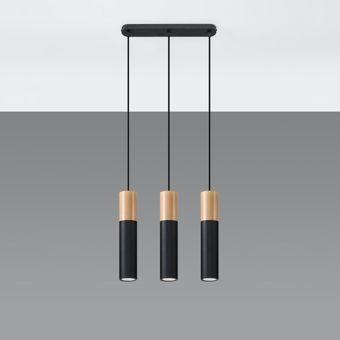 SOLLUX SL.0634 Pendant Lamp PABLO 3 Black