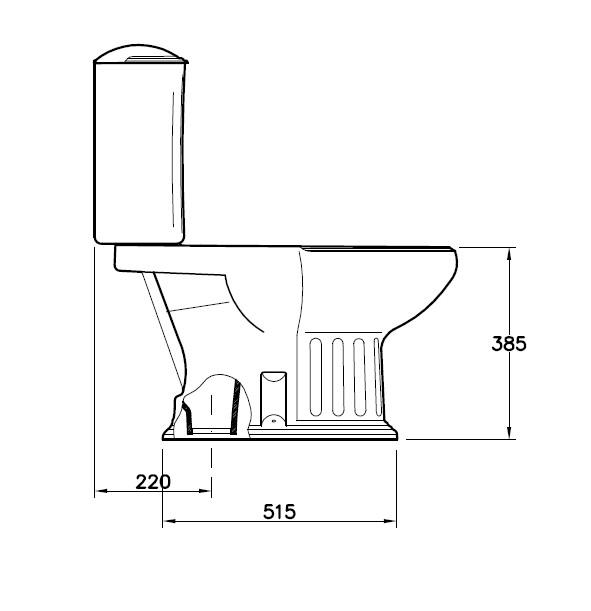SANITANA GRECIA Toilet Bowl Without Cistern White Floor Outlet