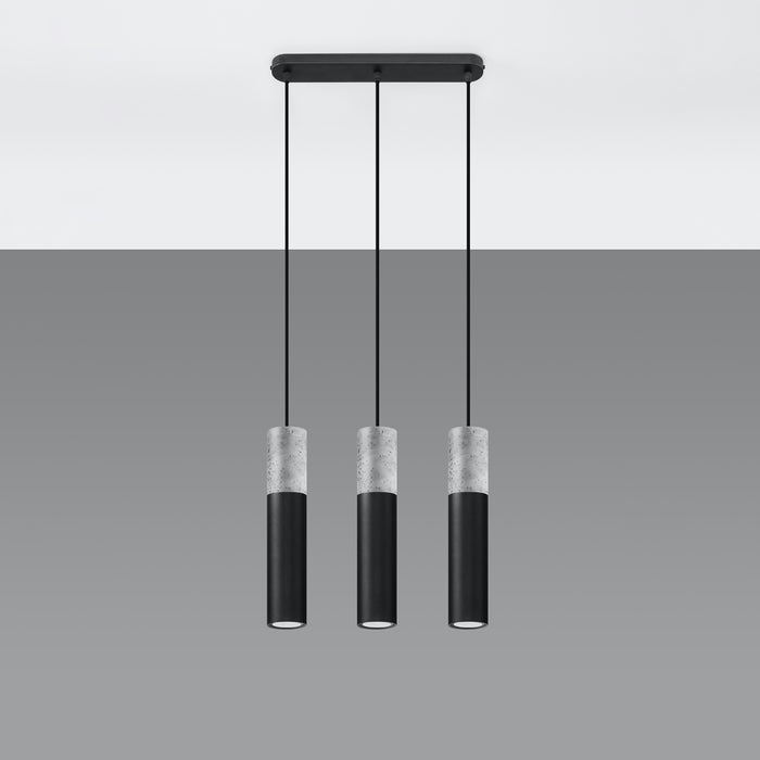 SOLLUX SL.0652 Pendant Lamp BORGIO 3L Black