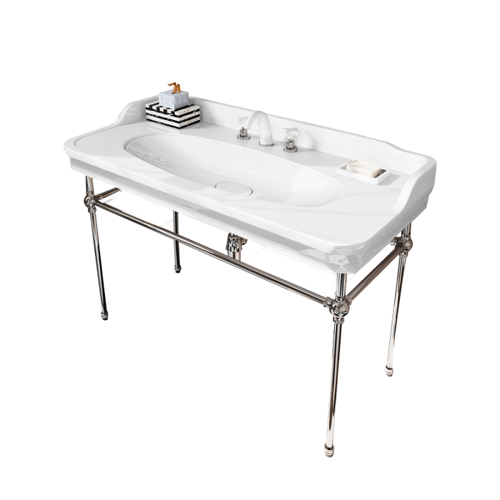 VALADARES APOLO Lavabo Blanco con Soporte Metálico