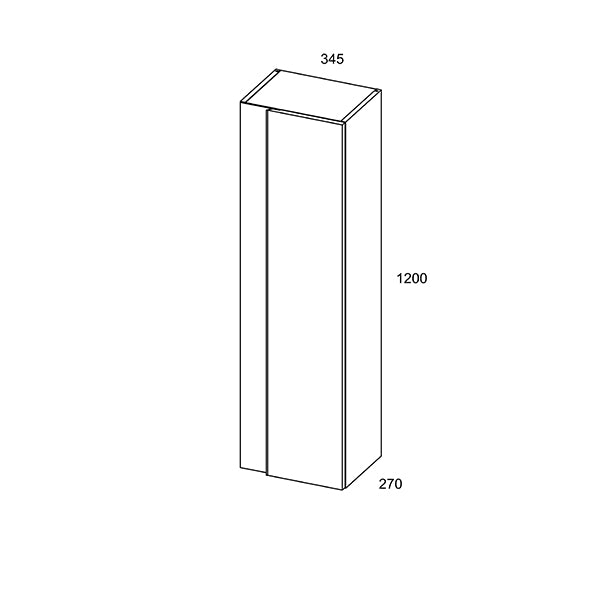 VISOBATH 76650 GRANADA Columna Suspendida 1 Puerta Reversible Color Roble Costa Tirador Negro