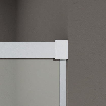 GME BASIC Mampara Frontal Ducha Corredera 1F+1C Cromo Vidrio Decorado