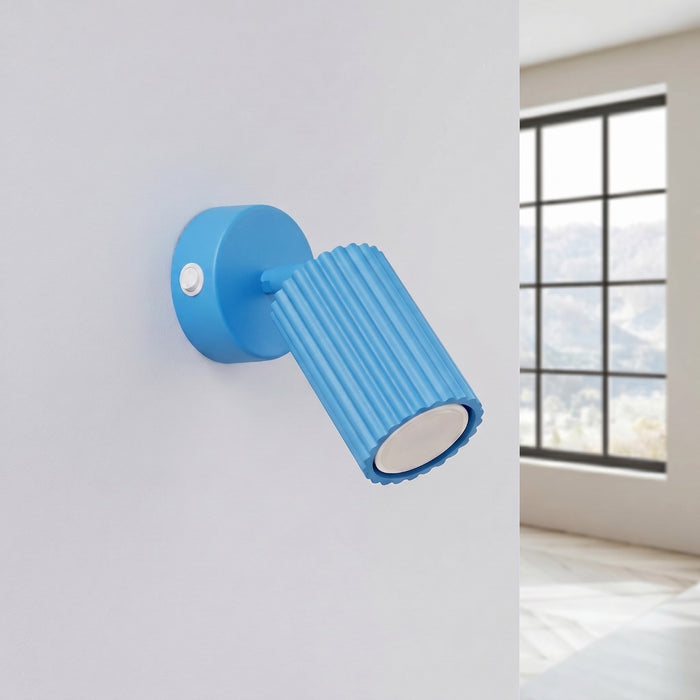 SOLLUX SL.2377 Aplique de pared KARBON azur con interruptor