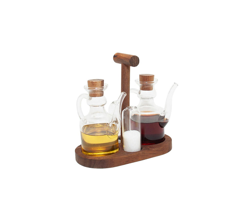 ANDREA HOUSE MS76012 Set Aceitera/Vinagrera Acacia 250Ml