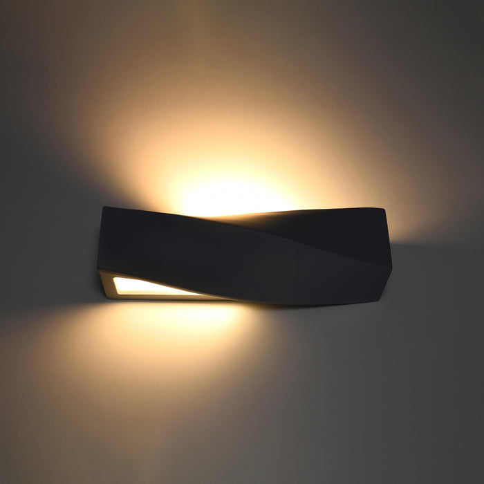 SOLLUX SL.0870 SIGMA Black Ceramic Wall Light
