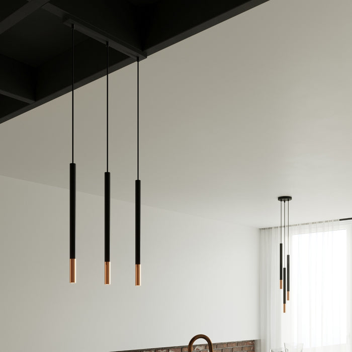 SOLLUX SL.0890 Pendant Lamp MOZAICA 3P Black Copper