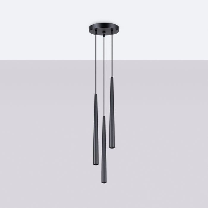 SOLLUX SL.1463 Lámpara pedant BLISS 3P negra negro