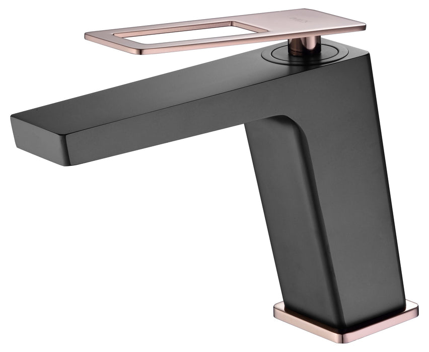 IMEX BDC032-1NOR SUECIA Grifo de Lavabo Negro Oro Rosa