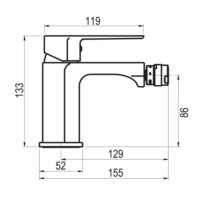 PRESTO 4607000 Aroha bidet Cromo