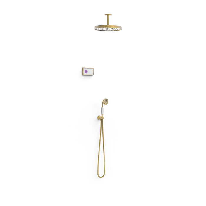 TRES 09226202LM TRES CLASSIC Electronic Thermostatic Built-in 2-Way Faucet Kit Shower Technology for Shower Old Matte Brass