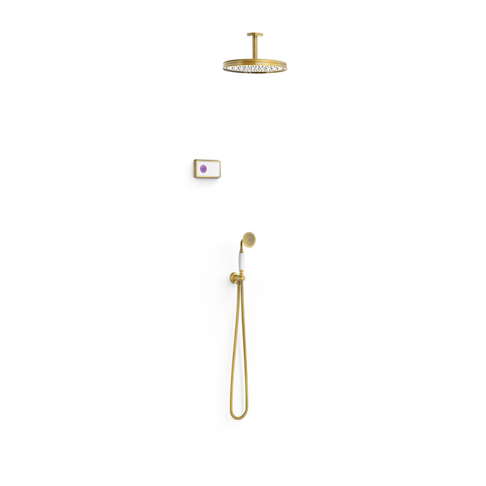 TRES 09226202LV TRES CLASIC 2-Way Built-in Electronic Thermostatic Faucet Kit Shower Technology for Shower Old Brass
