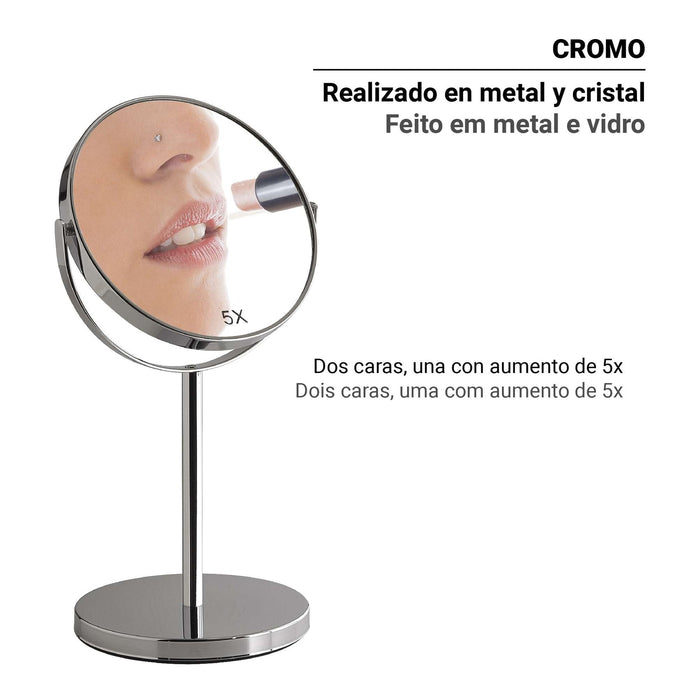GEDY 21121300000 ANNA Espejo de Aumento Aumento Cromo