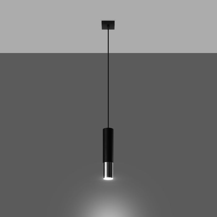 SOLLUX SL.0940 LOOPEZ 1 Pendant Lamp Black Chrome