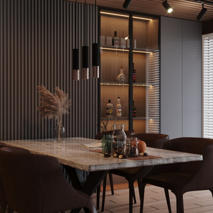 SOLLUX SL.0947 Lámpara Colgante LOOPEZ 2 Negro Cobre