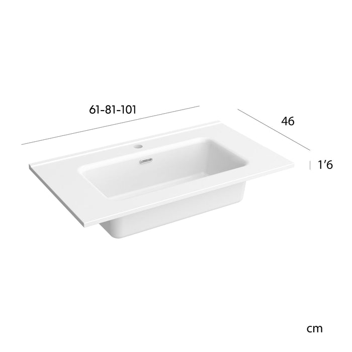 SALGAR BORN Mueble de Baño con Lavabo Color Roble