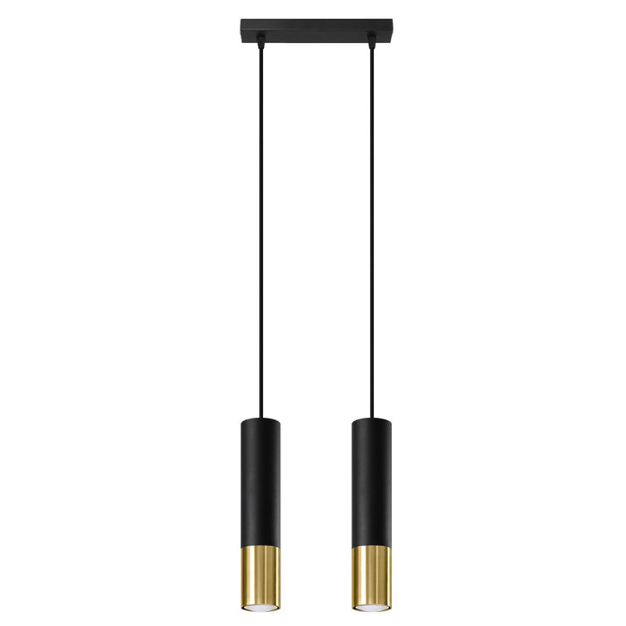 SOLLUX SL.0953 Pendant Lamp LOOPEZ 2 Black Gold