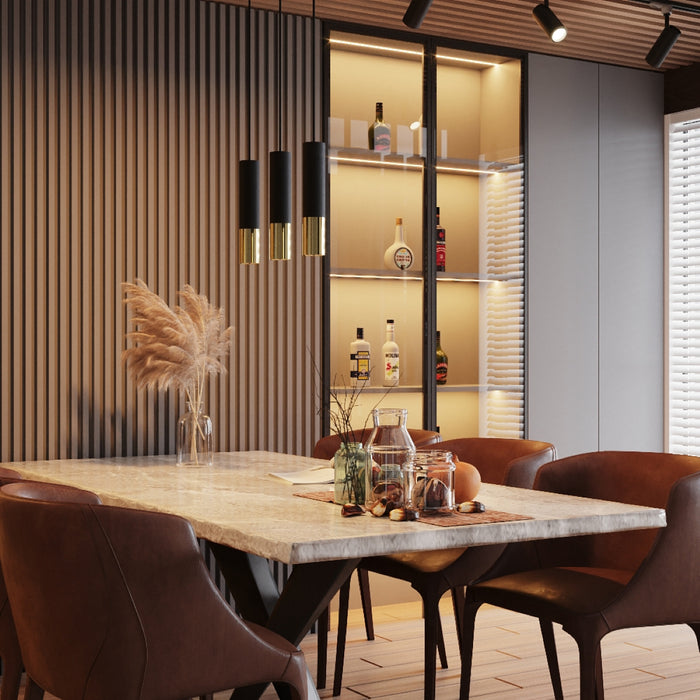 SOLLUX SL.0953 Pendant Lamp LOOPEZ 2 Black Gold