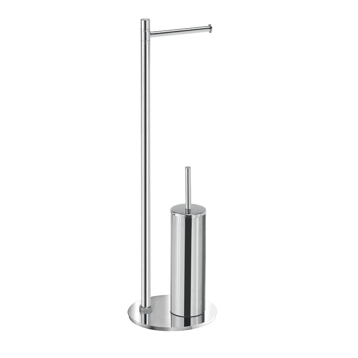 GEDY 72321300000 MIDA Columna de pie con portarrollos y escobillero cromo