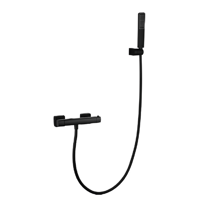 IMEX BTT064-5NG TOSCANA-AREZZO Termostatico Kit Ducha Negro Mate