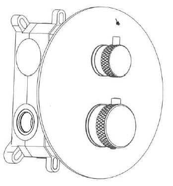 IMEX GTD038/BGM LINE Conjunto de Ducha Empotrado Termostático Black Gun Metal