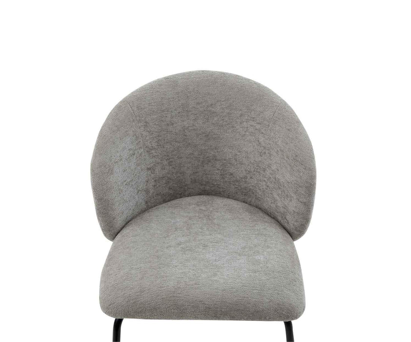 ANDREA HOUSE MU74111 Silla Tapizada Lina Gris 59x56x79 CM