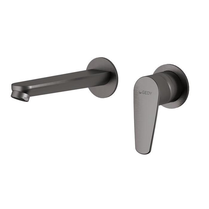 GEDY MXCO0781000 COMO Grifo de pared para lavabo gun metal