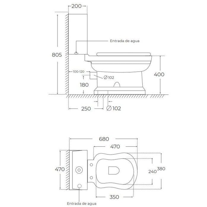 FOSSIL NATURA 00074 ATENAS Complete White Cistern