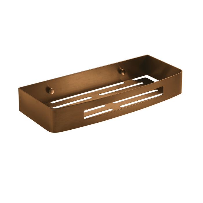 GEDY 24178200000 NERVA Porta objetos de ducha rectangular oro rosa