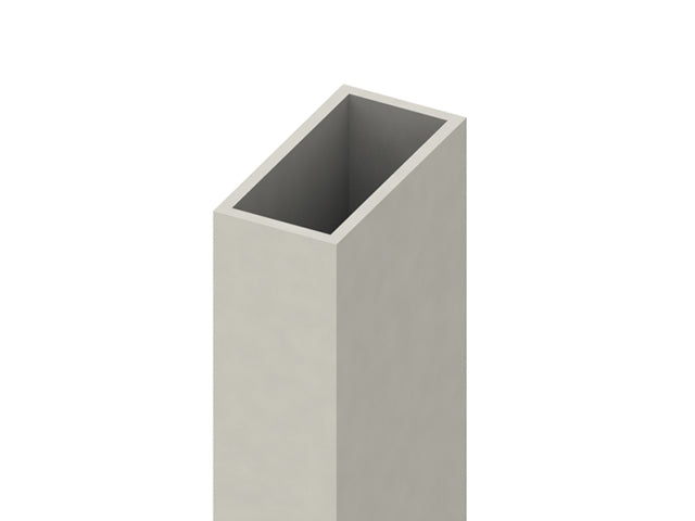 PROFILTEK 01002817 Perfil Rectangular 60x40 mm Plata Alto Brillo