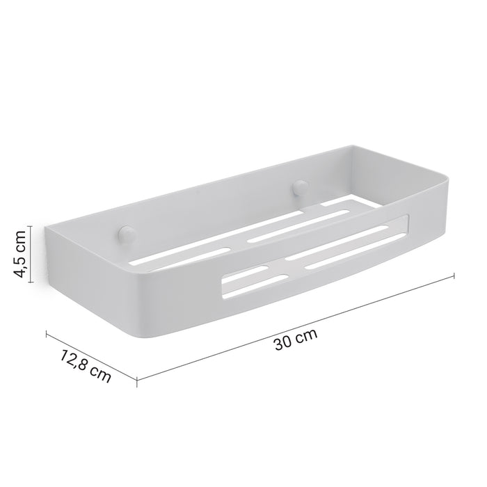 GEDY 24170200000 NERVA Porta objetos de ducha rectangular blanco mate