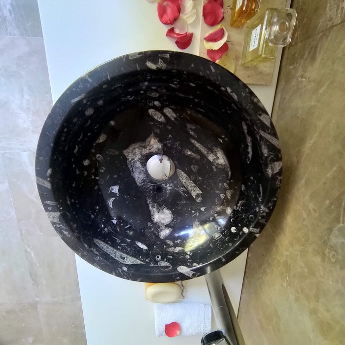 FORZINI FZ-BK/DV-MB-115 TALASA Lavabo de mármol Negro