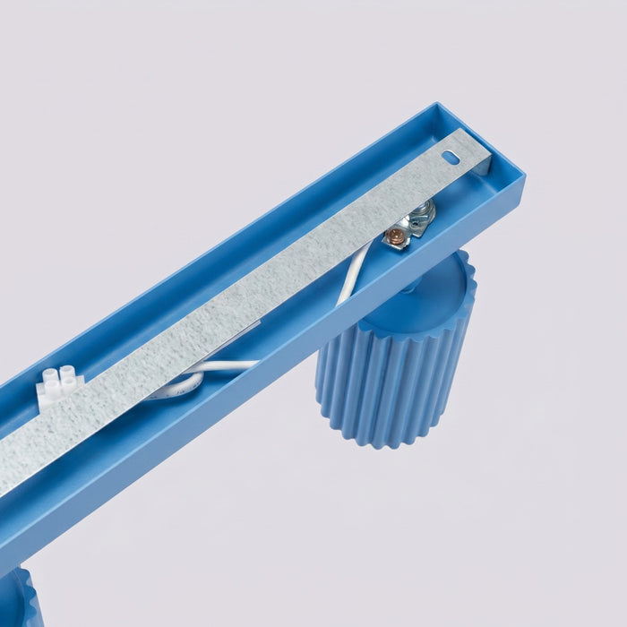 SOLLUX SL.2383 Plafón Karbon 6L Azul Claro