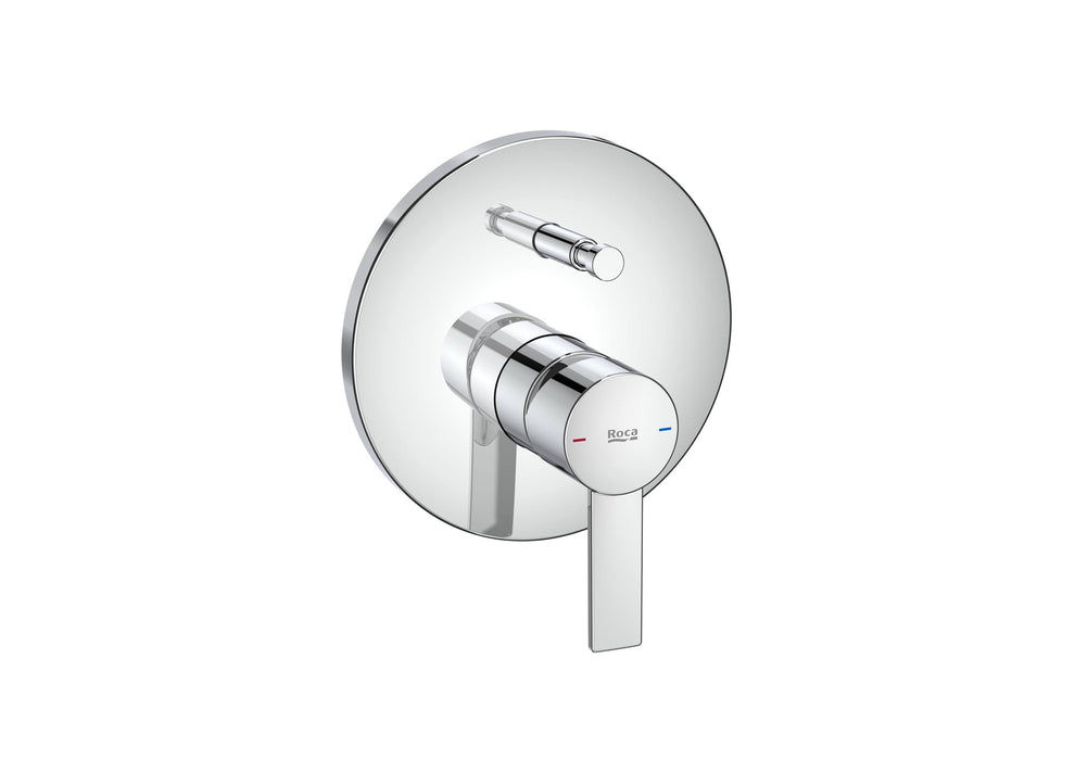 ROCA A5A0B5FC00 TARGA Grifo Monomando Empotrable para Baño-Ducha con Inversor Automático Cromo