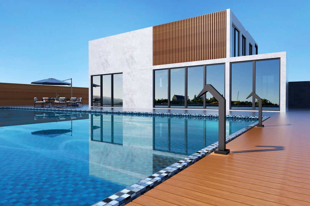 POOLIMEX CPN001/ANG NIÁGARA Rociador Cascada De Piscina 6Cm Acero S.316 Negro Mate