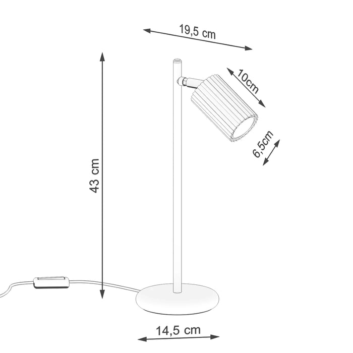 SOLLUX SL.1624 KARBON Lámpara De Mesa Verde Oliva