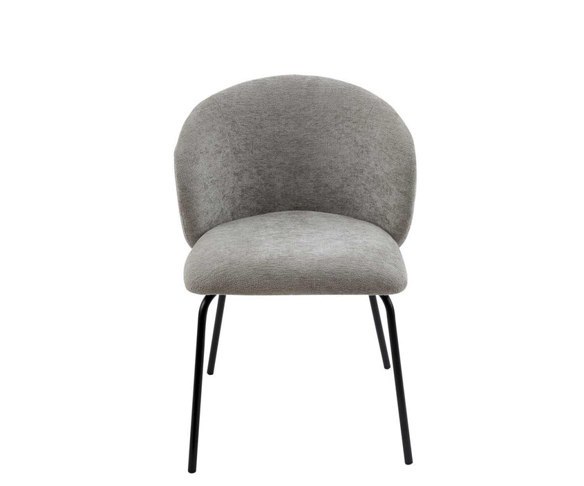 ANDREA HOUSE MU74111 Silla Tapizada Lina Gris 59x56x79 CM