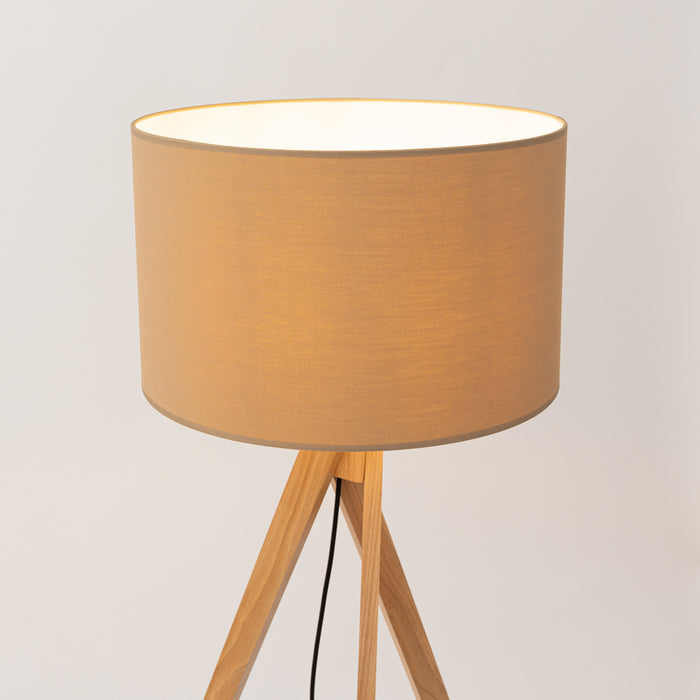 SOLLUX SL.1905 Lámpara de pie NATT beige color topo/madera natural