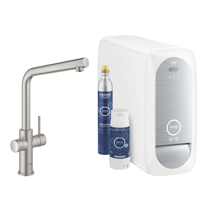 GROHE 31 454 DC1 BLUE Home Starter kit caño en L acero