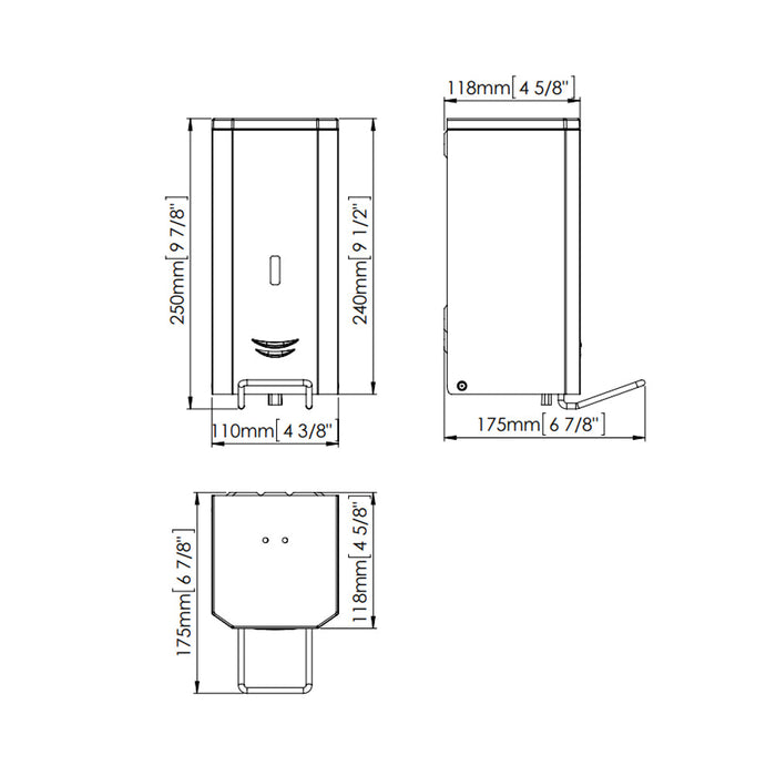 MEDICLINICS DJP0034B Dosificador de Jabón Líquido Negro 1,5 l