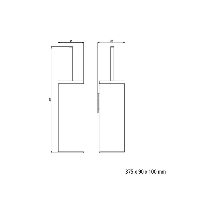 SALGAR 14710 RHIN Hotel Chrome Brush Holder