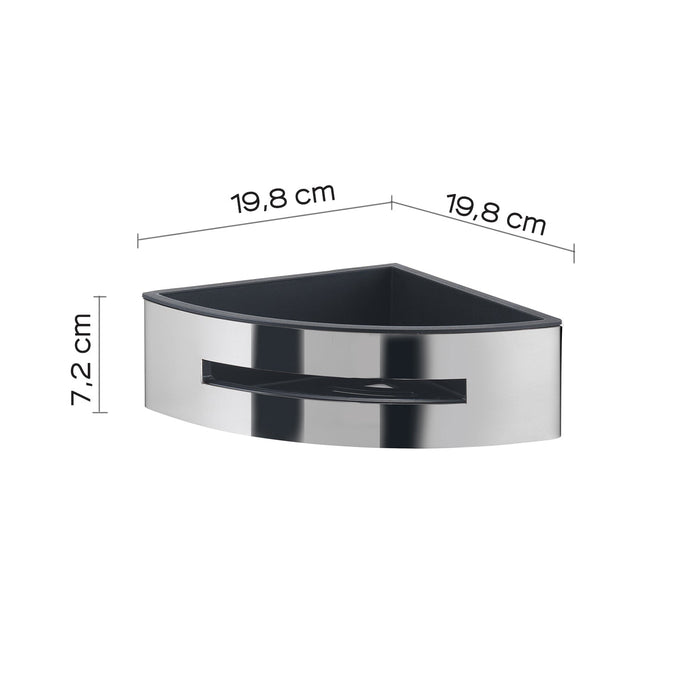 GEDY 77804300000 POSEIDON Angular Chrome Black Storage Holder