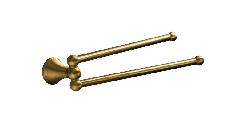 GEDY 75234400200 ROMANCE Toallero Doble Giratorio 36 cm Bronce