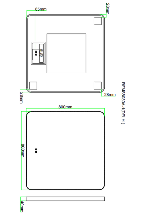 AQUORE DELHI Espejo Marco Metálico